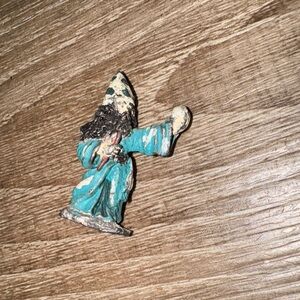 Vintage Wizard Figurine in Blue Robe DnD Dungeons & Dragons